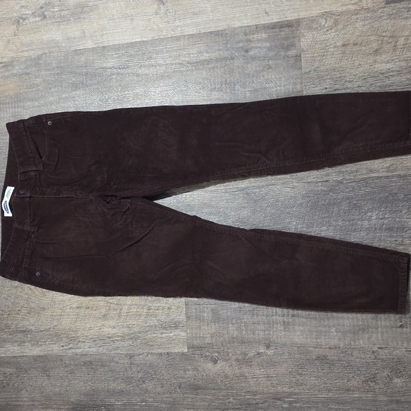 Old Navy Pants - Old Navy Corduroy Women's Size 8 Rockstar Super Skinny Mid Rise Pants Burgundy